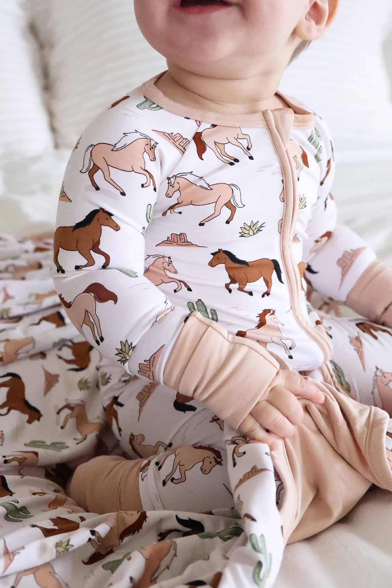 Convertible Zip Romper | Pony Club Neutral