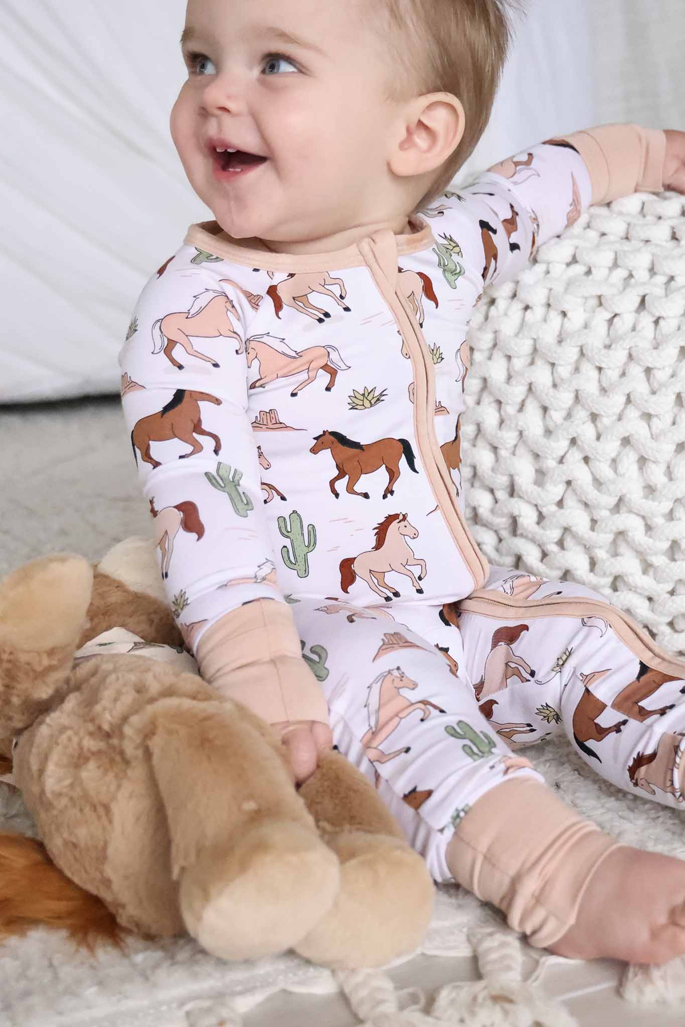 Convertible Zip Romper | Pony Club Neutral
