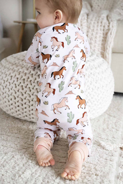 Convertible Zip Romper | Pony Club Neutral