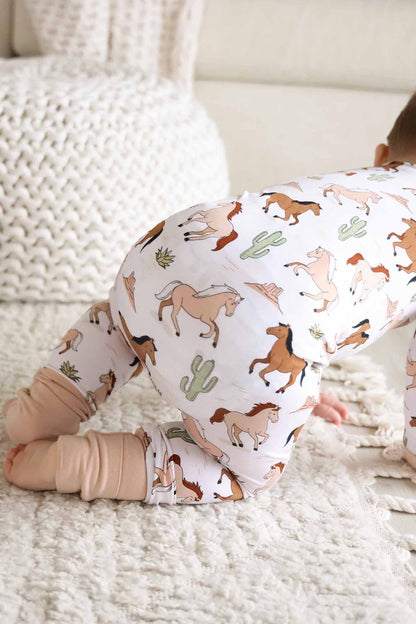 Convertible Zip Romper | Pony Club Neutral