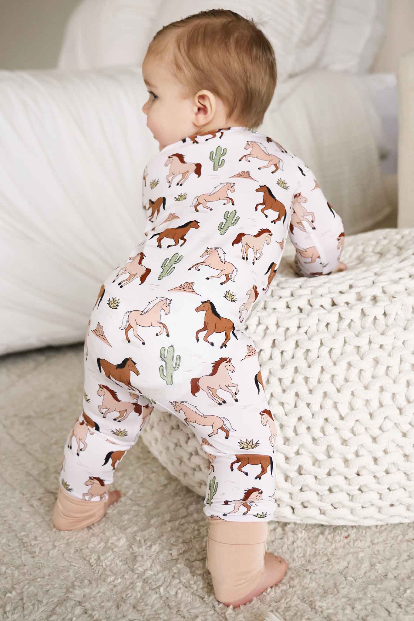 Convertible Zip Romper | Pony Club Neutral