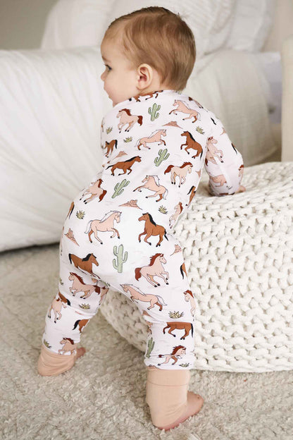 Convertible Zip Romper | Pony Club Neutral