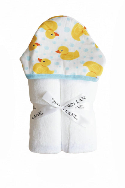 Embroidered Bamboo Hooded Towel | Rubber Ducks