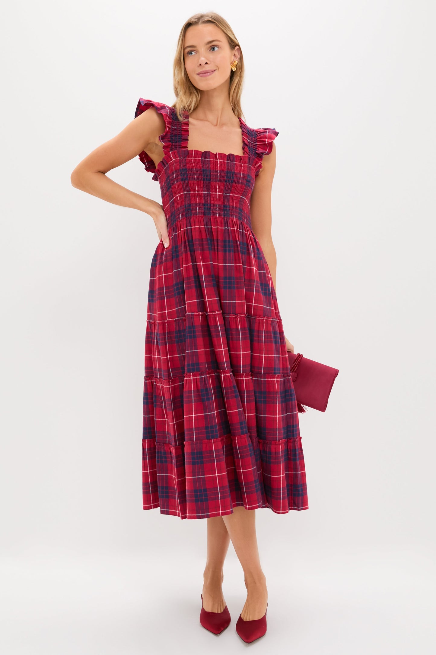 Cherry Tartan Ellie Nap Dress