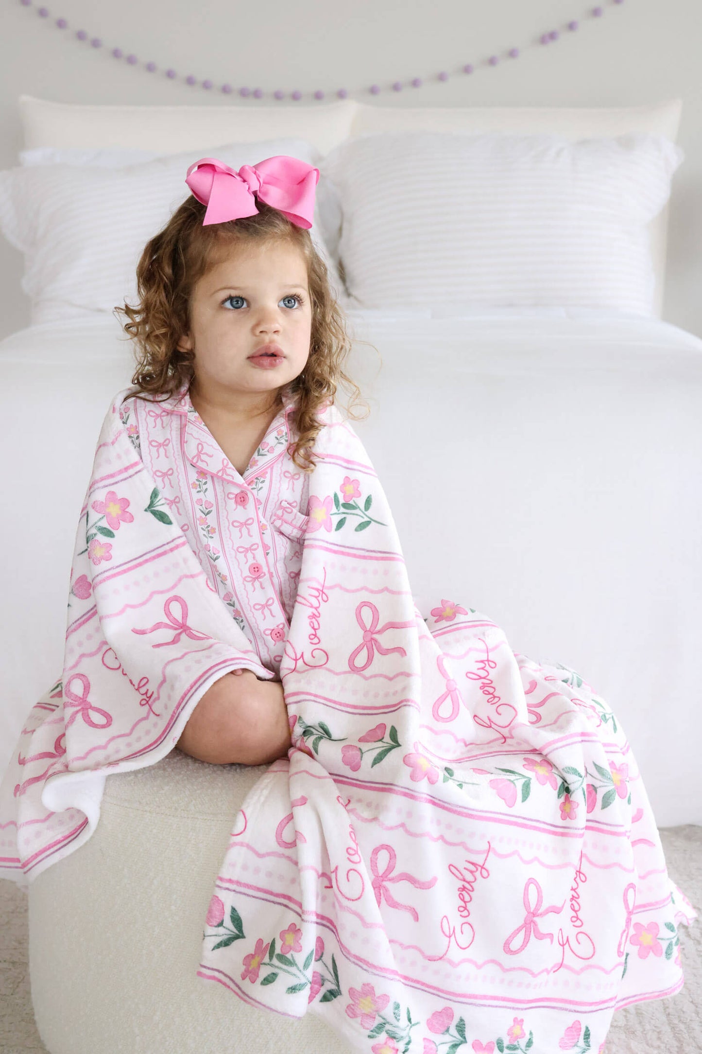 Personalized Kids Blanket | Coquette Garden