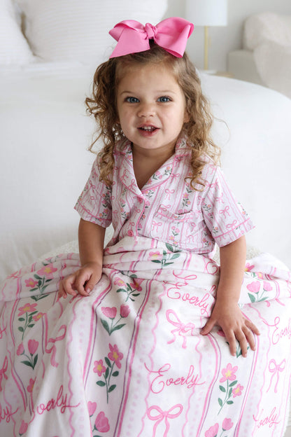 Personalized Kids Blanket | Coquette Garden