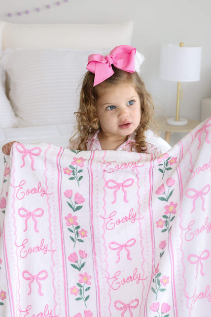 Personalized Kids Blanket | Coquette Garden