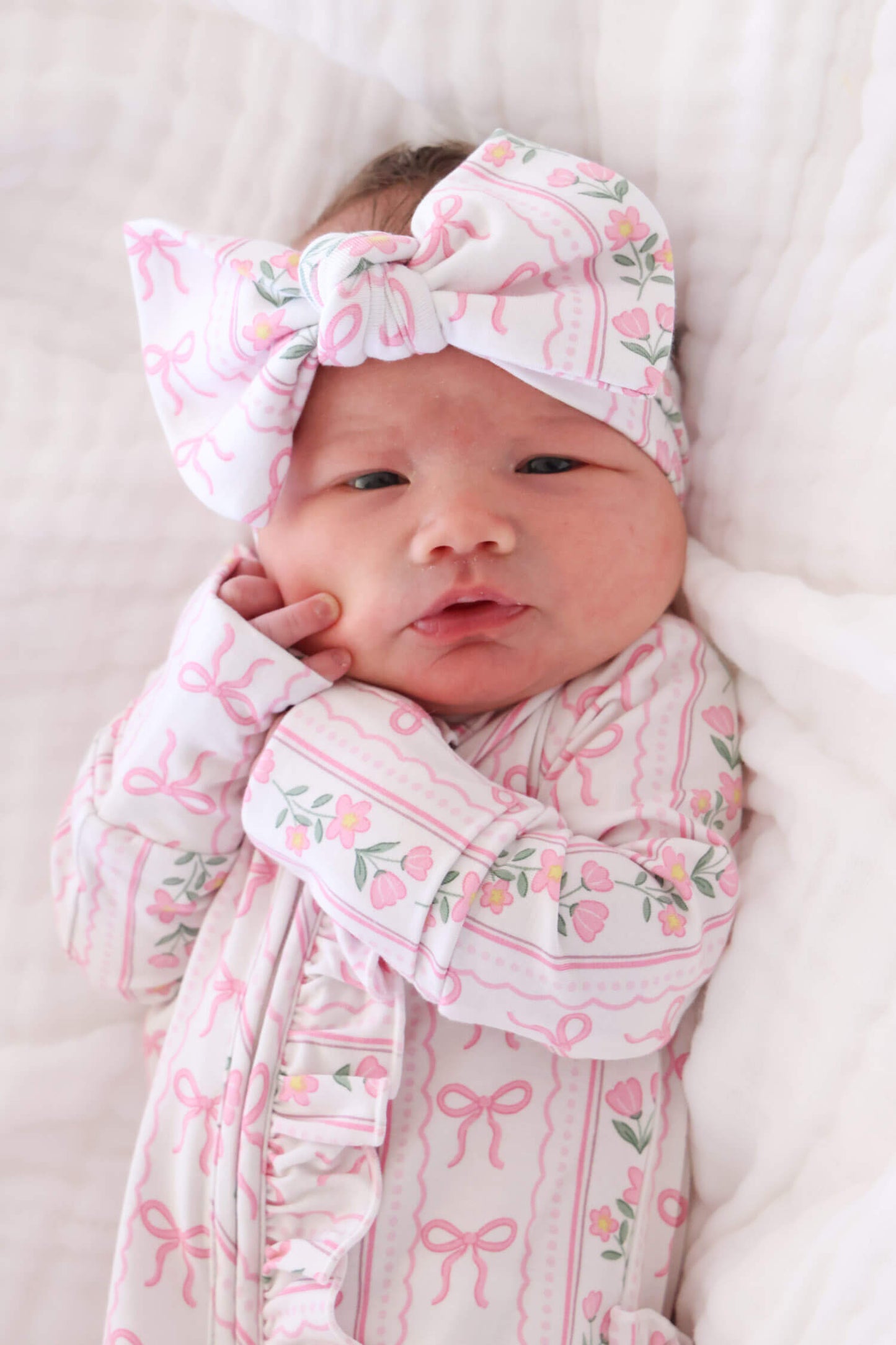 Knit Large Bow Headwrap | Coquette Garden