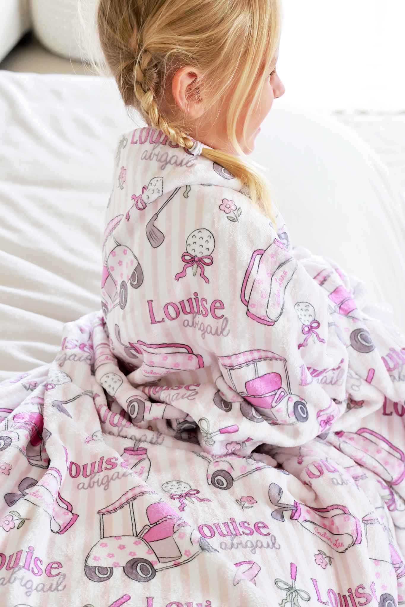 Personalized Kids Blanket | Caddie Crew Pink