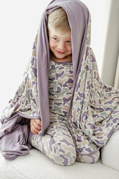 Double Sided Bamboo Blanket | Camo Cutie