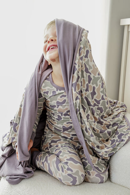 Double Sided Bamboo Blanket | Camo Cutie