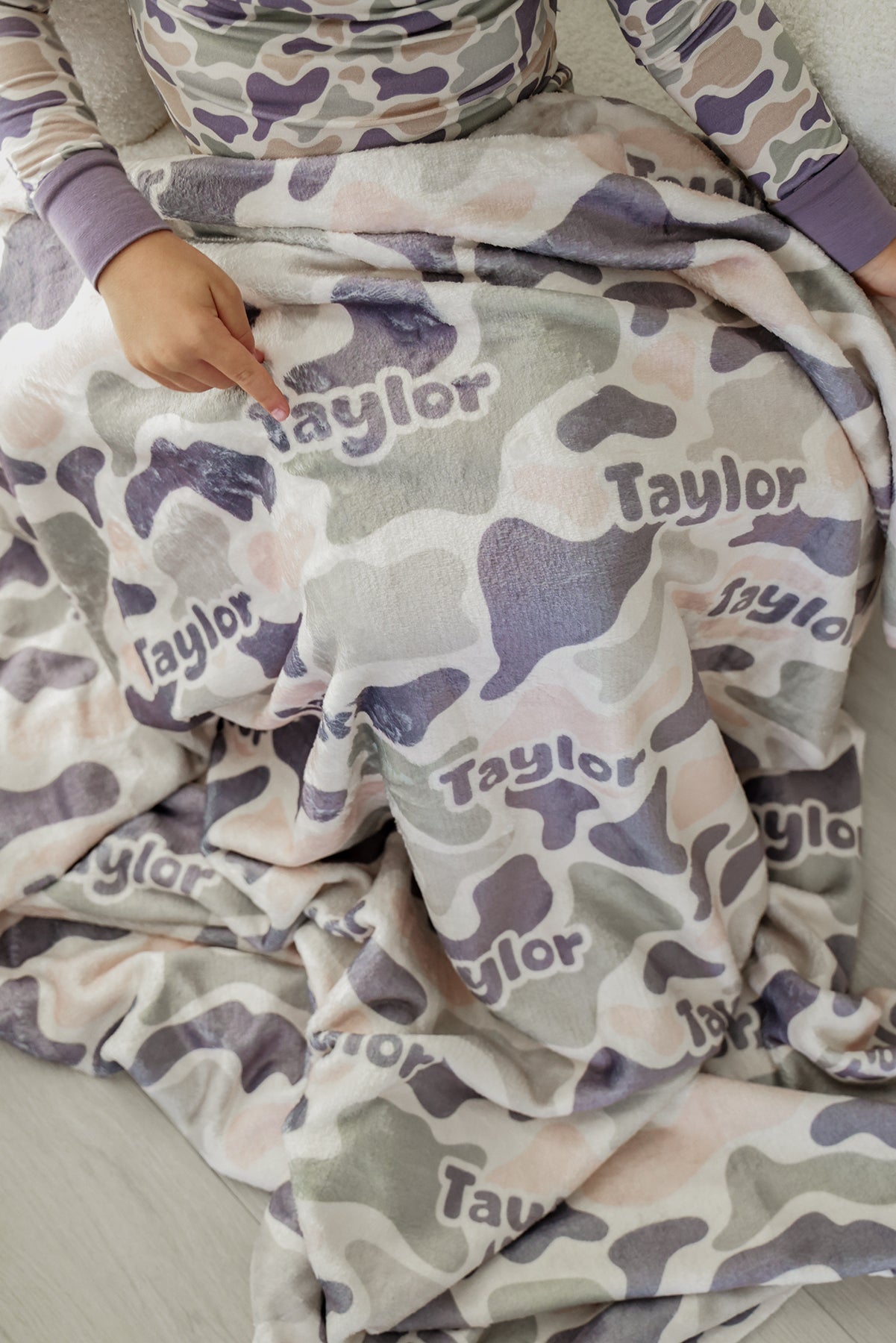 Personalized Kids Blanket | Camo Cutie
