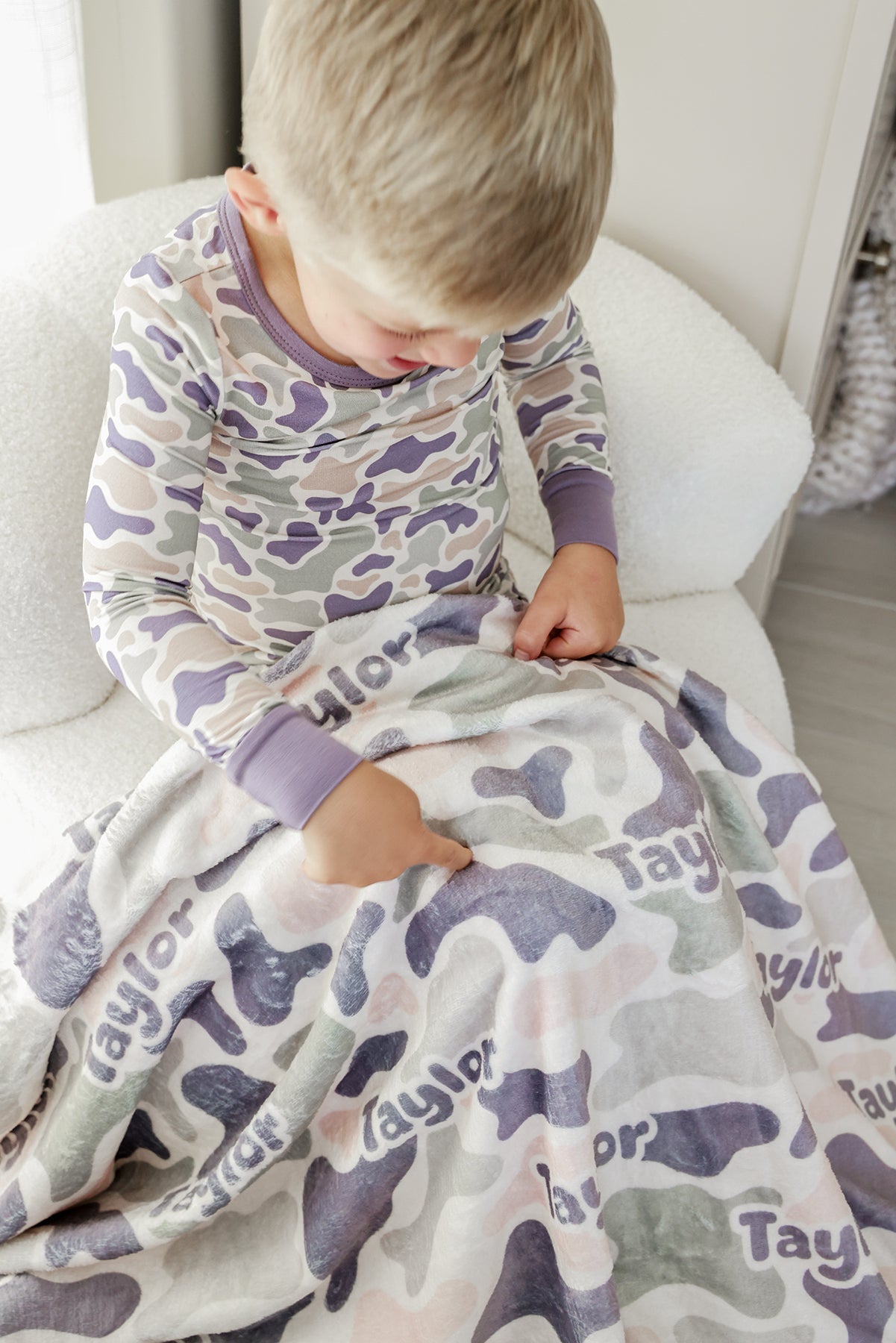 Personalized Kids Blanket | Camo Cutie