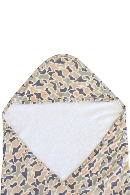 Embroidered Bamboo Hooded Towel | Camo Cutie