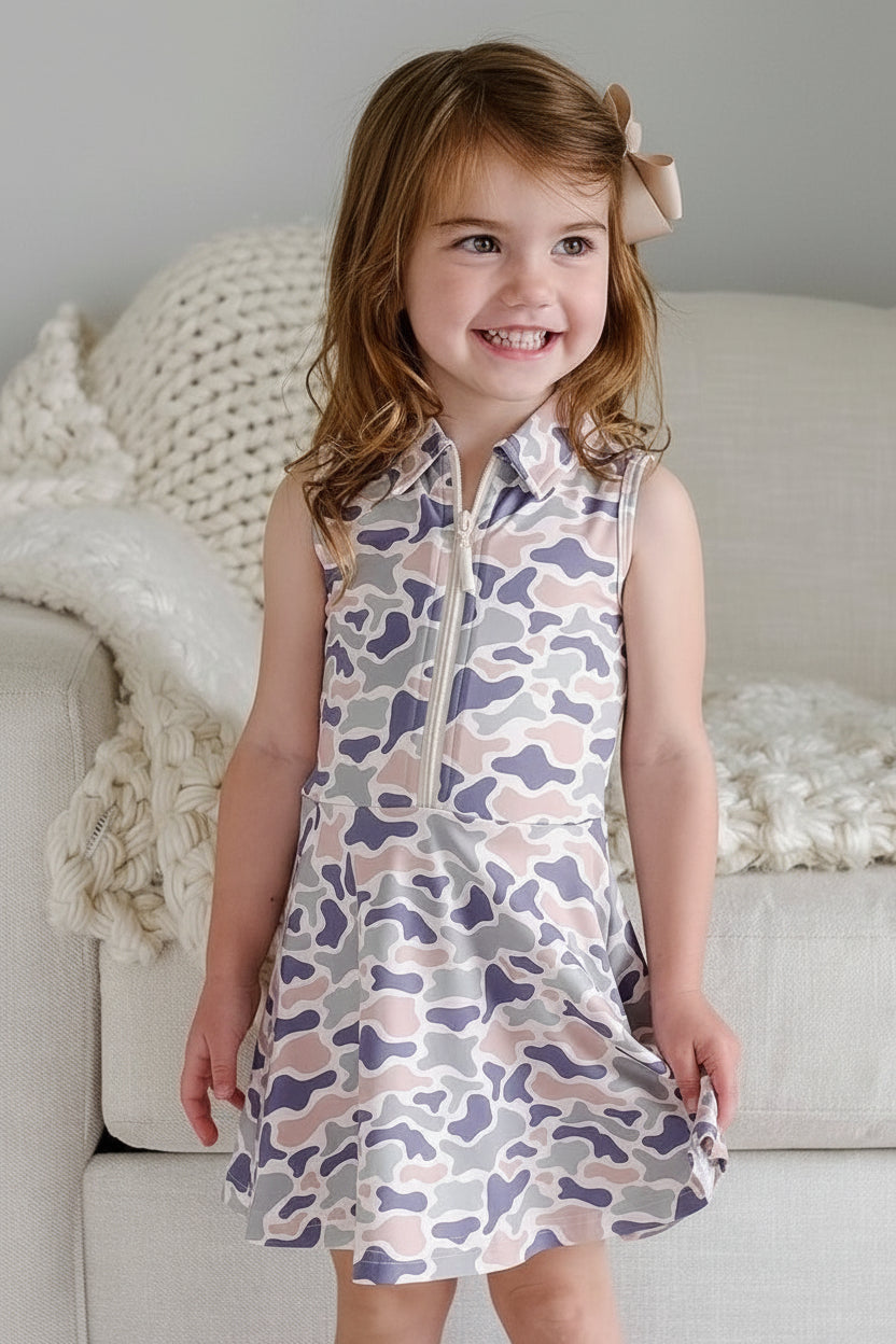 Girls' Polo Dress | Camo Cutie