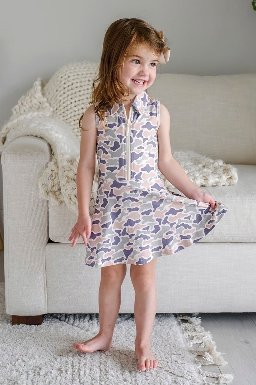 Girls' Polo Dress | Camo Cutie