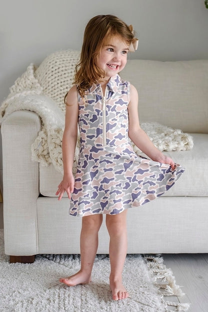 Girls' Polo Dress | Camo Cutie