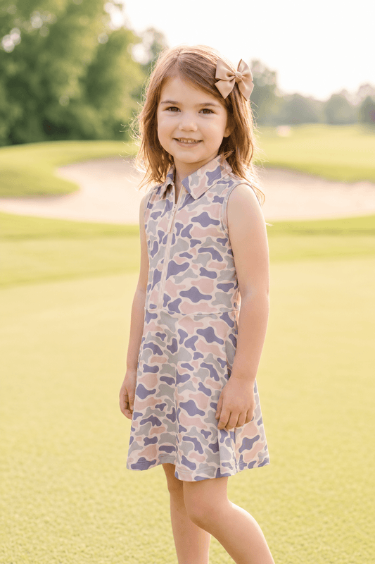 Girls' Polo Dress | Camo Cutie