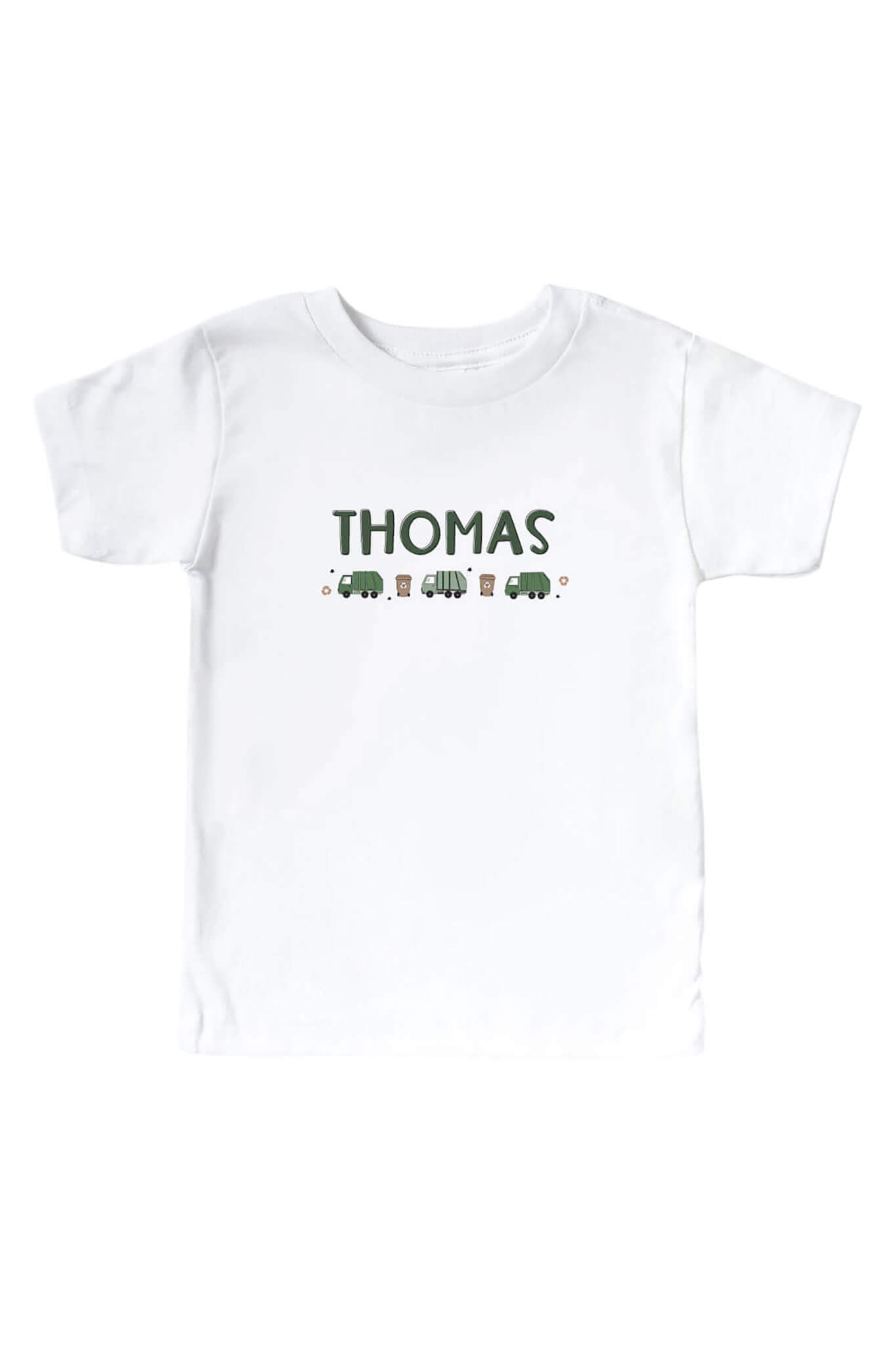 Personalized Clean Up Crew Kids Graphic Tee | White