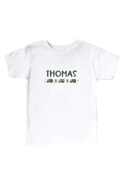 Personalized Clean Up Crew Kids Graphic Tee | White
