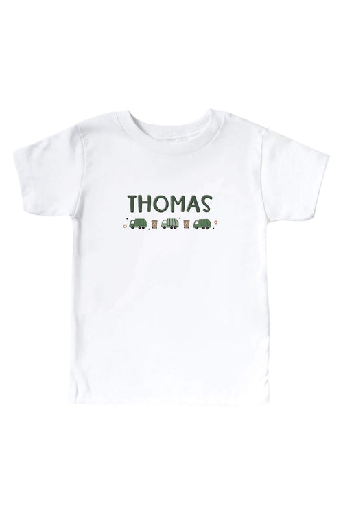 Personalized Clean Up Crew Kids Graphic Tee | White