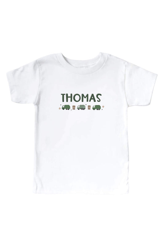 Personalized Clean Up Crew Kids Graphic Tee | White