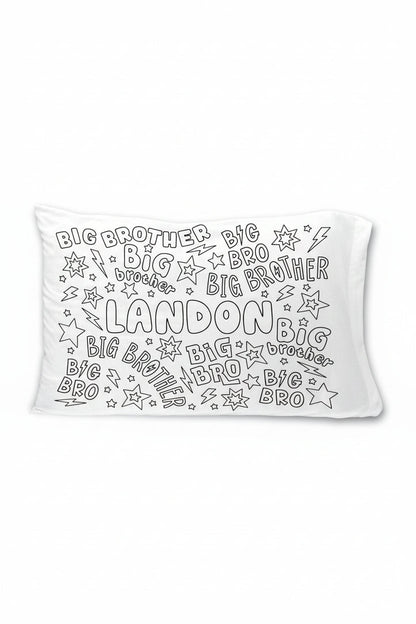 Colorable Personalized Pillow Case | Big Bro