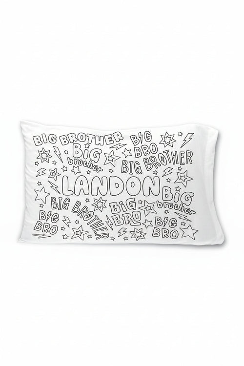Colorable Personalized Pillow Case | Big Bro