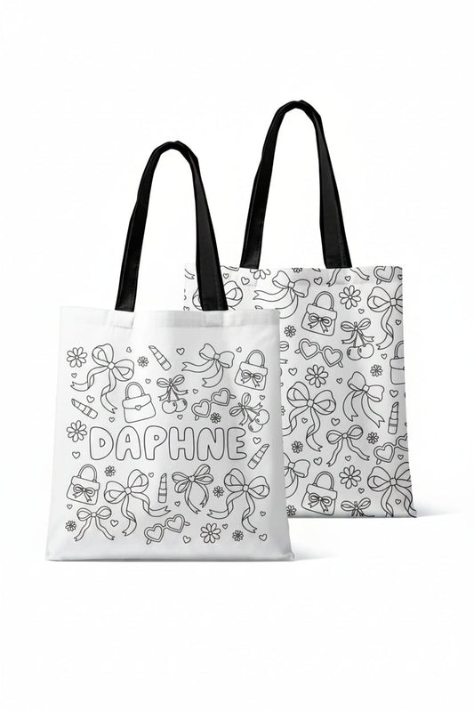 Colorable Personalized Tote Bags | Material Girl