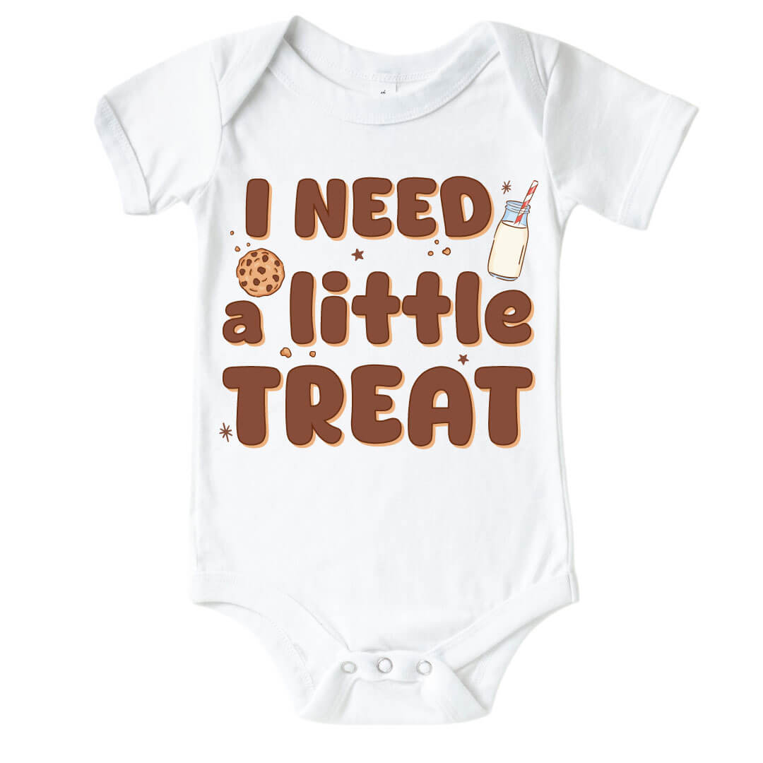 Need A Little Treat Graphic Bodysuit & Kids Tee | White