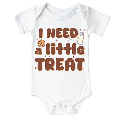 Need A Little Treat Graphic Bodysuit & Kids Tee | White