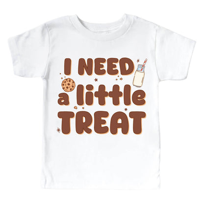 Need A Little Treat Graphic Bodysuit & Kids Tee | White