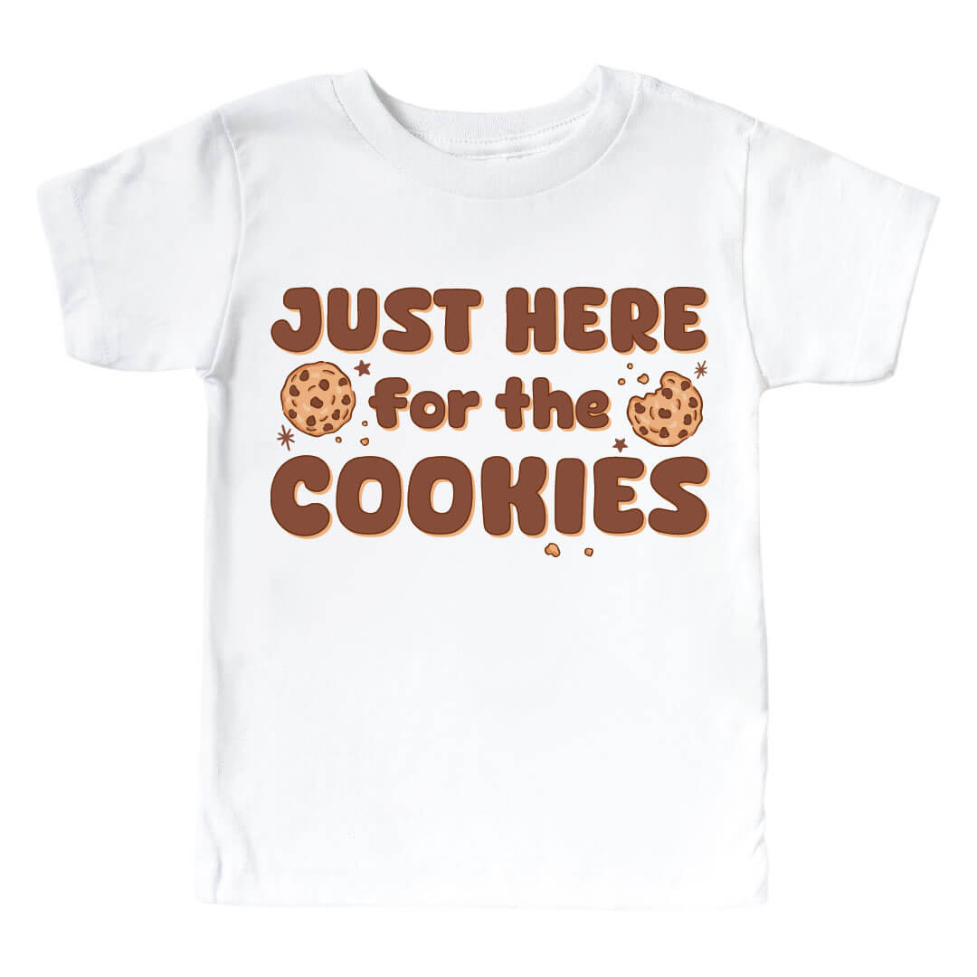 Here For The Cookies Graphic Bodysuit & Kids Tee | White