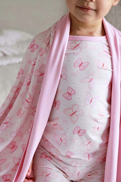 Double Sided Bamboo Blanket | Blooming Butterflies