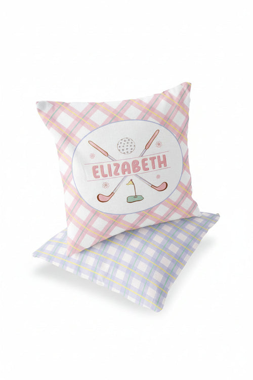 Country Club Cuties Personalized Accent Pillow | Pink