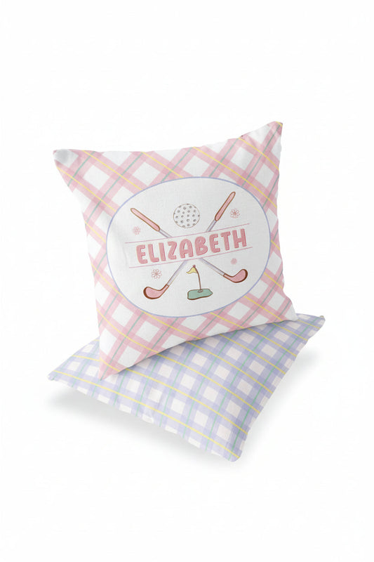 Country Club Cuties Personalized Accent Pillow | Pink