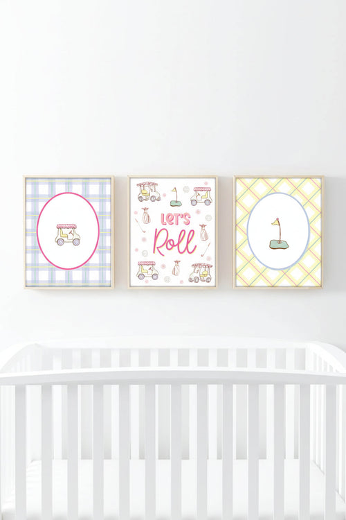 Country Club Cuties Bundled Digital Nursery Wall Art | Pink