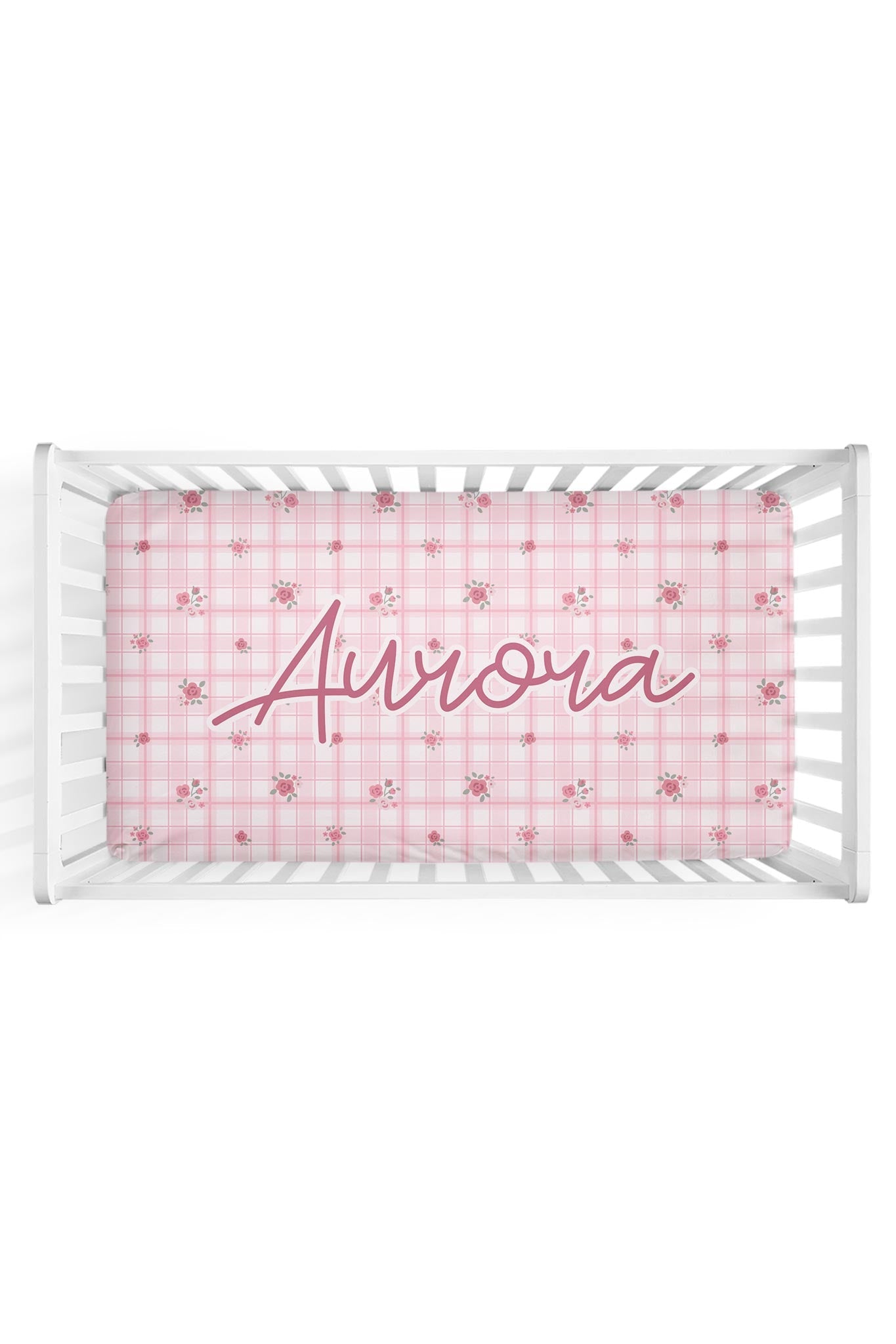 Personalized Crib Sheet | Primrose Plaid