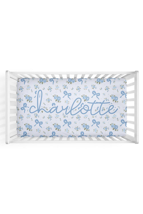 Personalized Crib Sheet | Tied In Blooms