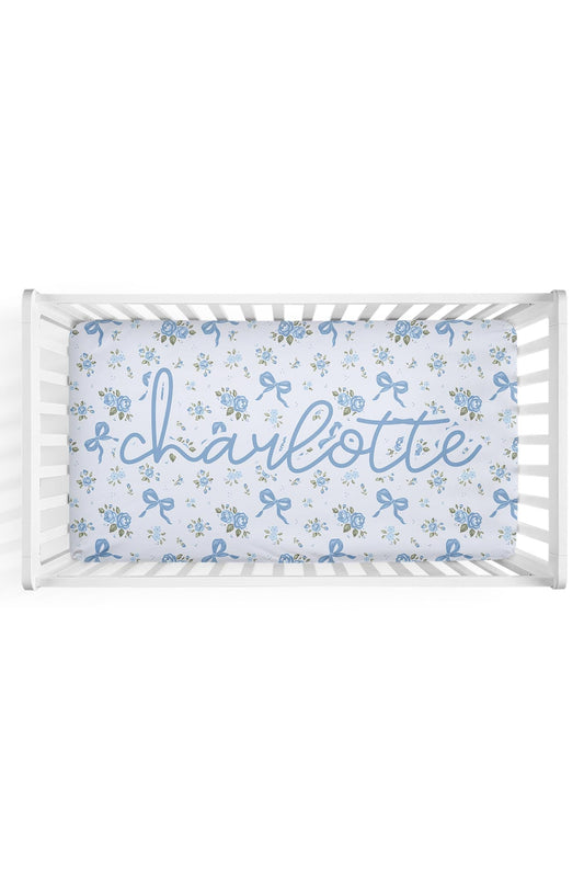 Personalized Crib Sheet | Tied In Blooms