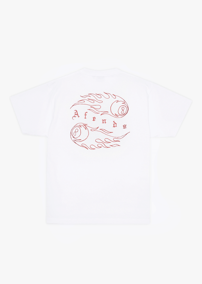 AFENDS Mens Off Balance - Heavyweight Boxy Tee - White