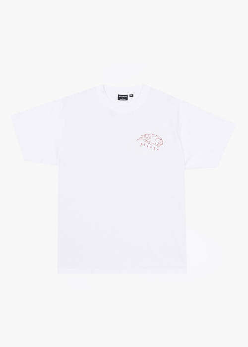 AFENDS Mens Off Balance - Heavyweight Boxy Tee - White