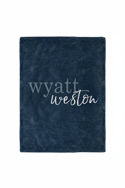 Color Story | Dark Navy Personalized Toddler Blanket