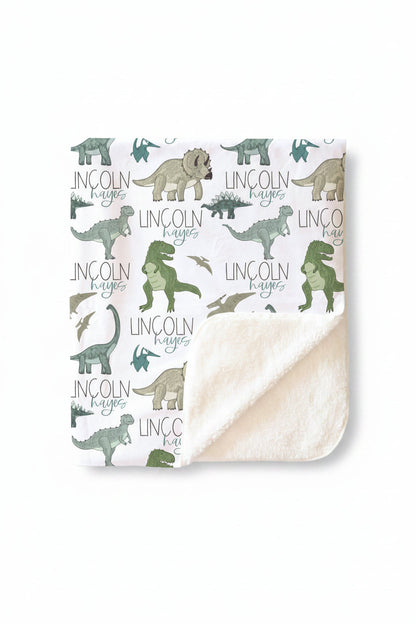 Dinosaur Friends Personalized Toddler Blanket
