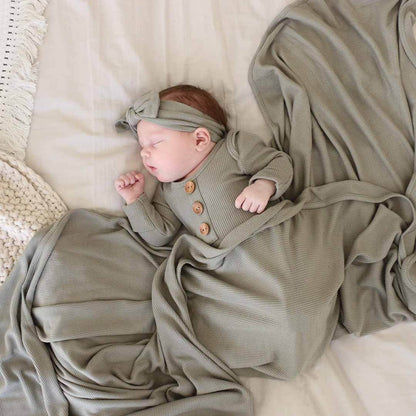 Eucalyptus Bamboo Waffle Oversized Swaddle Blanket