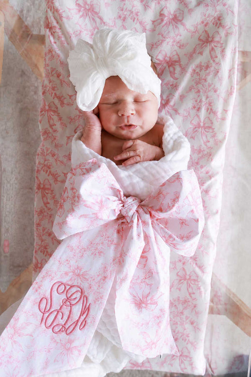 Personalized Newborn Bow Sash | Fancy Frills