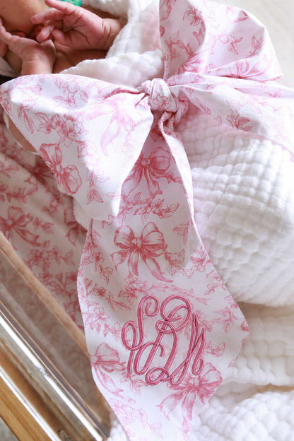 Personalized Newborn Bow Sash | Fancy Frills