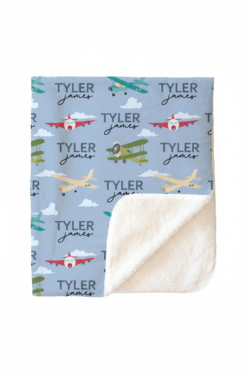 Fly Away With Me Personalized Kids Blanket