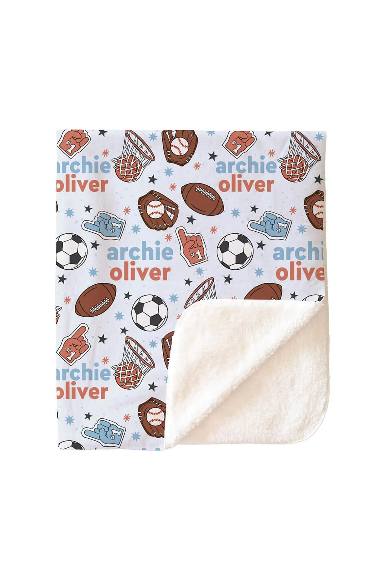 Half Time Personalized Kids Blanket