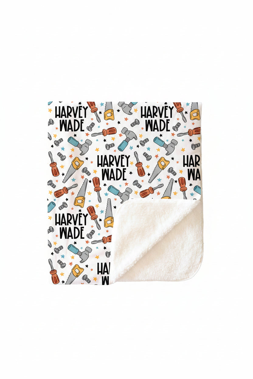 Hammer Time Personalized Kids Blanket